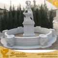 garden grand white marble water fountain with figure statue